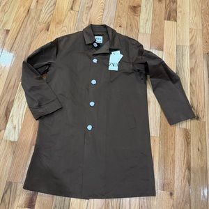 Men’s Zara brown light jacket water repelant Large